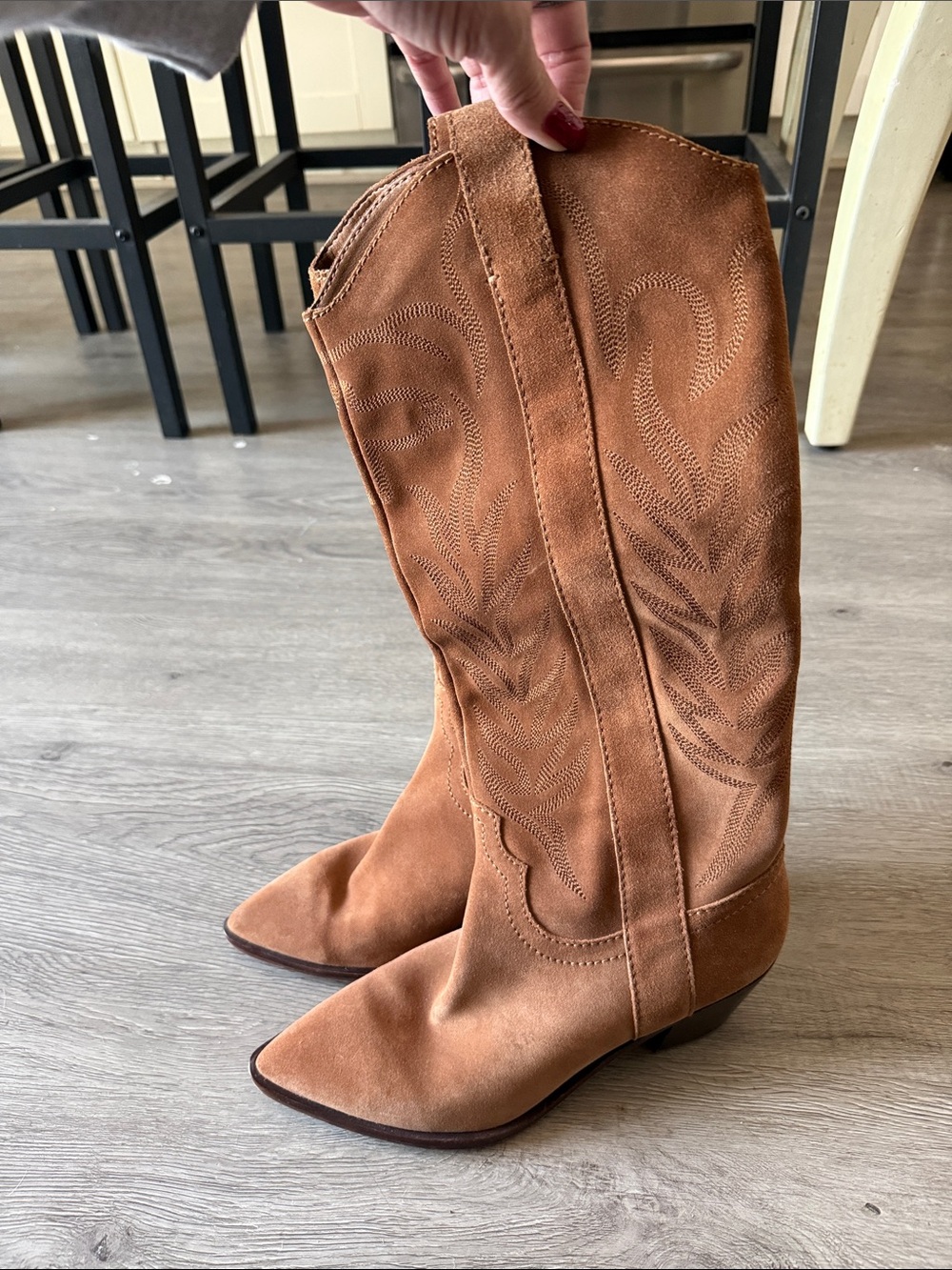 Dolce Vita Tan Suede Western Boots
